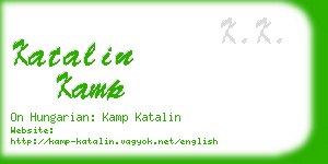 katalin kamp business card